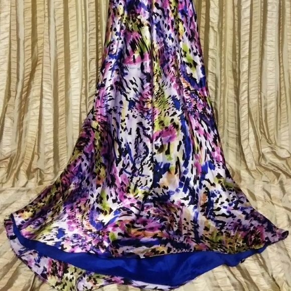 Size 8 NightWay Purple One-Shoulder Formal Prom Dress - Picture 3 of 7